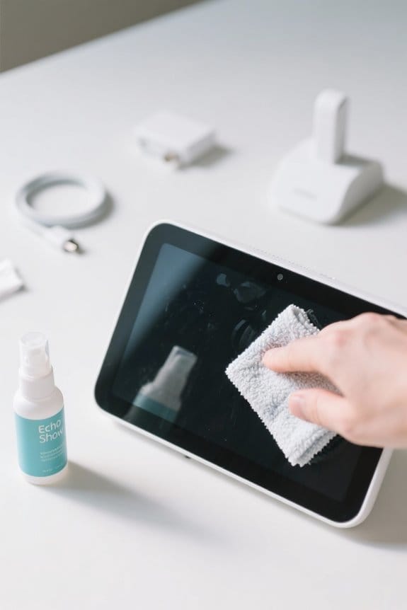 safe echo show cleaning
